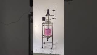 Cheap chemical Equipment Stirring Double  Layer Glass Reaction Kettle Stirred