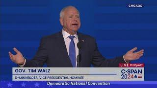 Gov. Tim Walz Full VP Acceptance Speech at Democratic National Convention