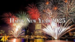 Happy New Year 2025 4K - Colorful Firework Display Around the World | Firework SoundCountdown 2025.