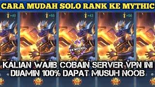 CARA SOLO RANK KE MYTHIC DIJAMIN DAPAT MUSUH NOOB - MOBILE LEGEND SEASON 32