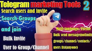 How to add Telegram members to your group with Telegram Marketing Tools/Bulk Send/Scraper  #Telegram