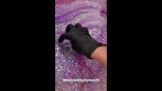 HOLOGRAPHIC PINK GLITTER RESIN TABLE ART - AMAZING!