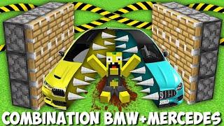 What if I COMBINE BMW + MERCEDES-BENZ in Minecraft ? SECRET CAR COMBINATION !