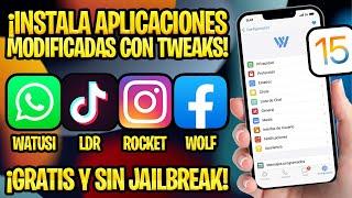 TUTORIAL iOS 15  WATUSI 3 SIN JAILBREAK Y APLICACIONES CON TWEAKS (Sideloadly)