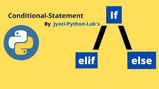 Conditional statement in python | if statement in python | elif statement | else statement in python