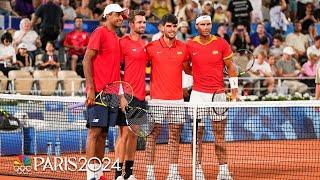 Rajeev Ram and Austin Krajicek DEFEAT Carlos Alcaraz and Rafael Nadal | Paris Olympics | NBC Sports