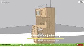 Desain Lemari Dapur | Kayu Jati Belanda | pinewood