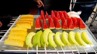 남대문 과일 자르기 달인 아저씨 Cutting fruit peel at Namdaemun