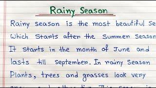 Rainy season essay in English | Write an essay on rainy season | Essay on rainy season in English