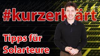 haustec #kurzerklärt | Effiziente Solaranlagen und Energieeinsparung – Praxistipps für Solarteure!