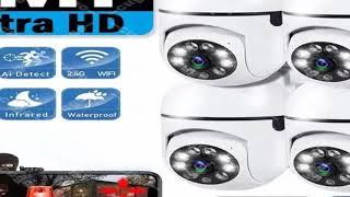 8MP Wifi Wireless Security Monitor Cameras Color Night Vision PTZ Cam Smart Home CCTV HD Surveillanc