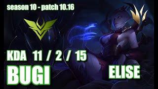 【韓国サーバー/C1/Rascal,Ruler】V3 Bugi エリス(Elise) VS DWG Canyon リーシン(Leesin) JG - Patch10.16 KR Ranked【LoL】