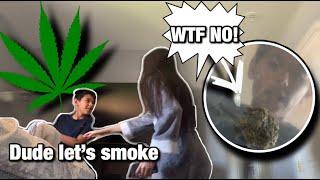 SMOKING WEED PRANK ON SISTER