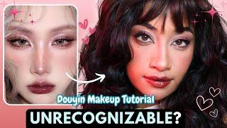 I TRIED CHINESE DOUYIN MAKEUP ON MY BROWN SKIN (and became unrecognizable )