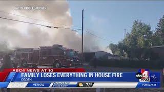 10PM South Ogden family loses everything in house fire