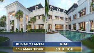 3 KELUARGA DI SATU RUMAH? HUNIAN KLASIK 2 LANTAI DENGAN SWIMMING POOL DI RIAU!! - JASA DESAIN RUMAH