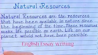 Natural Resources Essay in English//Essay writing