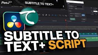 DaVinci Resolve | Auto Subtitle to Text+ Script Video