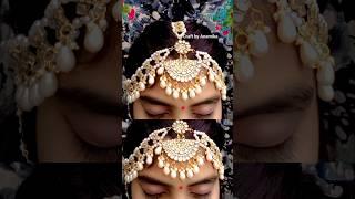 Diy bridal matha Patti Mang tika making at home #diy #craft # creativity #youtubeshorts