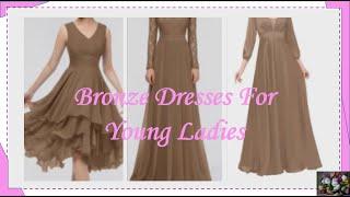 Bronze Dresses for Young Ladies |Flower De Fashion