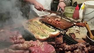 Guatemalan street food "shukos" Giant hotdog