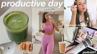 8AM PRODUCTIVE DAY IN MY LIFE! workout classes, makeup routine, deep cleaning, & friends!