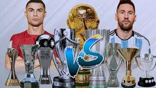 LIONEL MESSI VS  CRISTIANO RONALDO all trophy and awards Compared 2022/2023