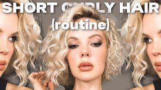 JAW LENGTH CURLY HAIR ROUTINE tips and tricks that have changed my curls completely!!!