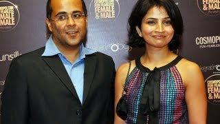 Author Chetan Bhagat with Wife Anusha Bhagat pics