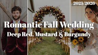 Fall Wedding Decoration Ideas | Deep Red, Mustard & Burgundy Theme 