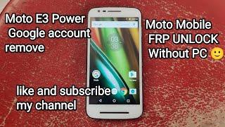 Motorola Moto E3 Power "XT1706" FRP Unlock Google Account Bypass Easy Trick Without PC #shortvideo