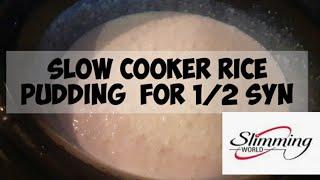 Slimming World | Slow cooker rice pudding