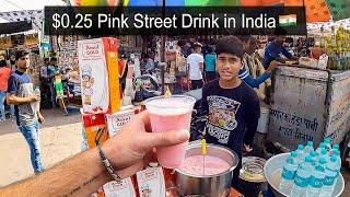 $0.25 Pink Street Drink in India (kid tried to scam me) 