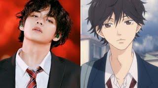 BTS V Taehyung as Anime Character in real life | 방탄소년단  애니메이션 캐릭터 V | 방탄소년단 김태형