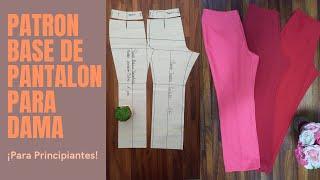 ¿Cómo trazar patrón base de pantalón para dama, elaboración de modelo clásico, principiantes.