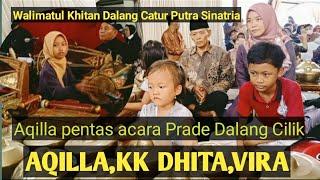 AQILLA IKUT PENTAS BARENG SENIOR.DI ACARA PEMENTASAN PRADE DALANG CILIK,DALANG CATUR PUTRA SINATRIA