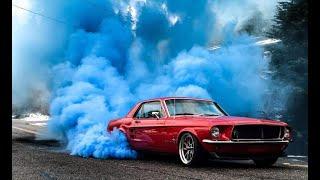 67 Mustang Colored Smoke Burnout -  Baby Gender Reveal