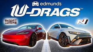 U-DRAG RACE: Tesla Model 3 Performance vs. Hyundai Ioniq 5 N | Handling, Quarter Mile & More