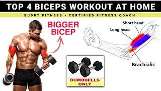 Best Biceps Workout At Home With Dumbbells @BuddyFitness