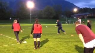 Rugby Training Bad Reichenhall: Wurfübung