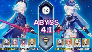 C0 Furina Forward Vape & C0 Furina Hyperbloom I Spiral Abyss 4.2 Floor 12 9 stars Genshin Impact