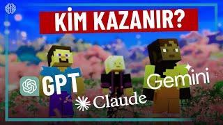 KİM KAZANIR? GPT vs. GEMINI vs. CLAUDE MINECRAFT YARIŞMASI