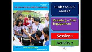 Video 154 -  Guides on ALS Life Skills Module 9 -  Civic Engagement  Activity 2