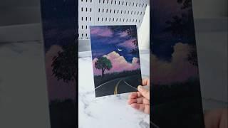 Pink clouds painting idea / easy acrylic painting for beginners ️