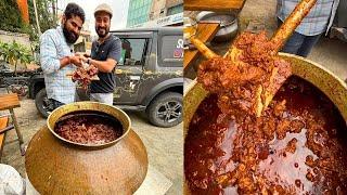 Rajasthani हुकुम सिंह का 21 KG Degchi वाला Laal Maas  Art of Making 21 kg Mutton Nalli