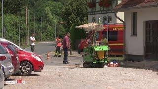 Gasleitung bei Erdbohrarbeiten in Bad Berka beschädigt