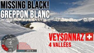 [4K] Skiing Veysonnaz, Missing Black Piste on Greppon Blanc, 4 Vallées Switzerland, GoPro HERO11