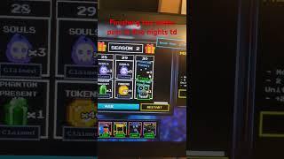 Finishing the battle pass in five nights td #roblox #fivenightstd #fnaf