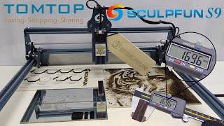 Amazing SCULPFUN S9  Laser Engraving Machine  (unbox / assembly / test)