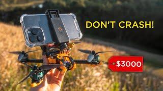 I put the iPhone 14 Pro Max on my RACING DRONE - INSANE SHOTS!